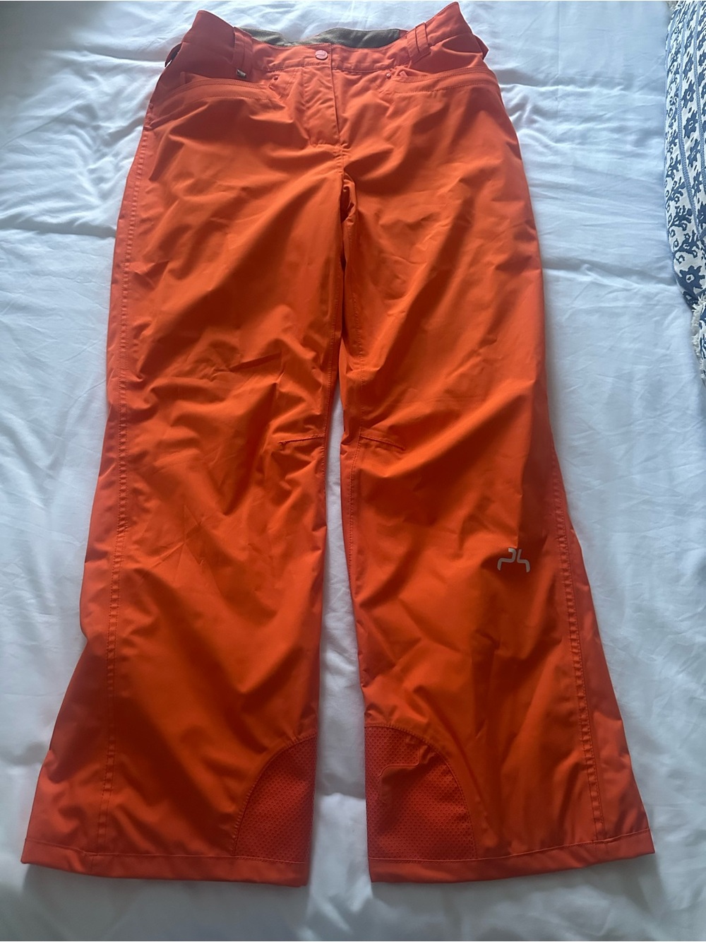 Powderhorn Insulated Ski Pants Vibrant Orange Jean-Style Back Pockets Women’s L